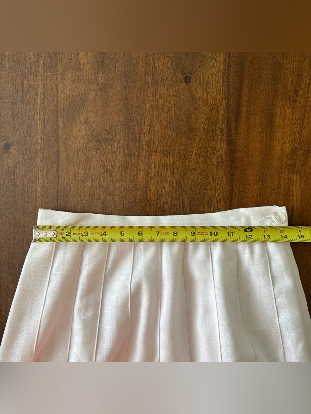 Vintage Suburbans White Pleated Midi Skirt 10 Cottagecore Modest Old Money - Picture 7 of 13